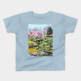 Japanese Garden in Spring Kids T-Shirt